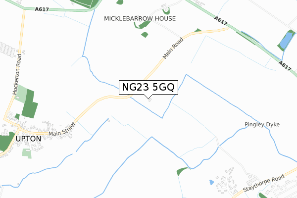 NG23 5GQ map - small scale - OS Open Zoomstack (Ordnance Survey)