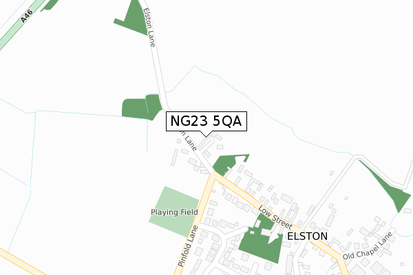 NG23 5QA map - large scale - OS Open Zoomstack (Ordnance Survey)