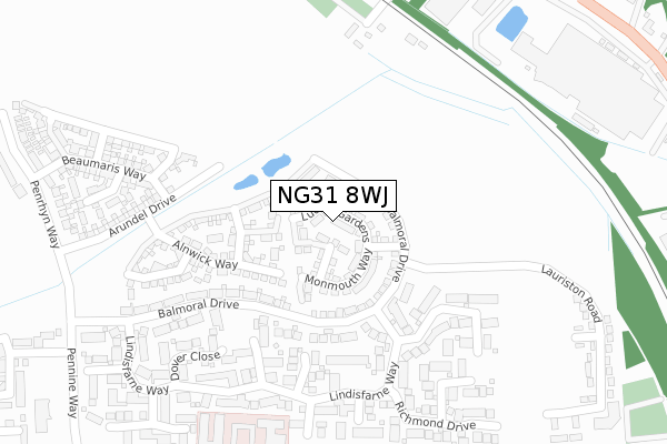 NG31 8WJ map - large scale - OS Open Zoomstack (Ordnance Survey)