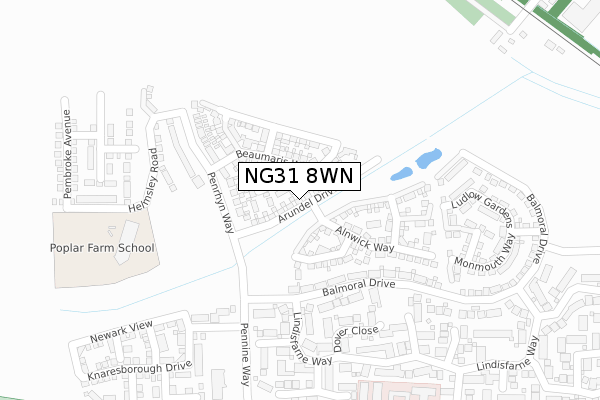 NG31 8WN map - large scale - OS Open Zoomstack (Ordnance Survey)