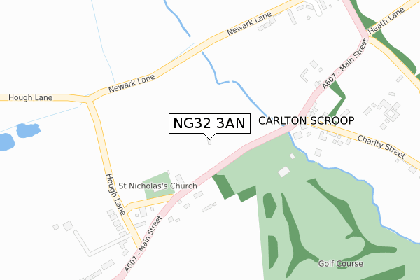 NG32 3AN map - large scale - OS Open Zoomstack (Ordnance Survey)