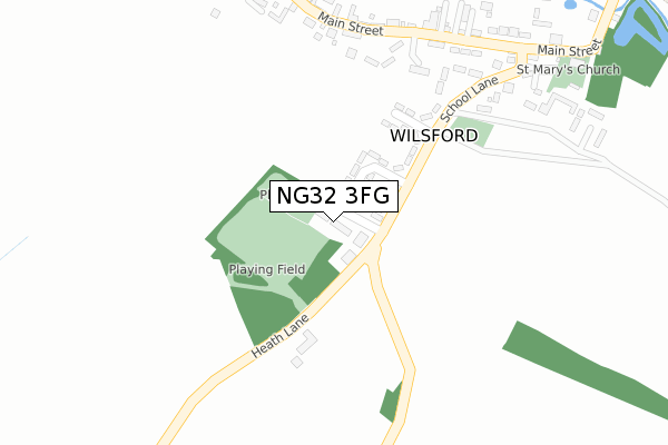 NG32 3FG map - large scale - OS Open Zoomstack (Ordnance Survey)