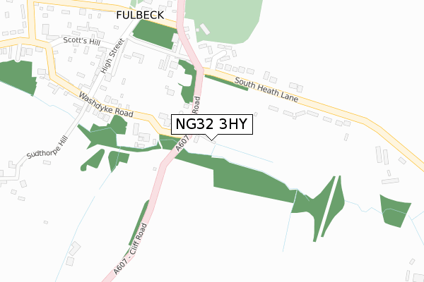 NG32 3HY map - large scale - OS Open Zoomstack (Ordnance Survey)