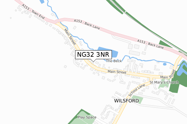 NG32 3NR map - large scale - OS Open Zoomstack (Ordnance Survey)