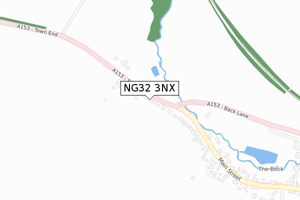 NG32 3NX map - large scale - OS Open Zoomstack (Ordnance Survey)