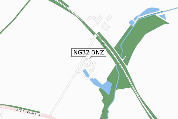 NG32 3NZ map - large scale - OS Open Zoomstack (Ordnance Survey)