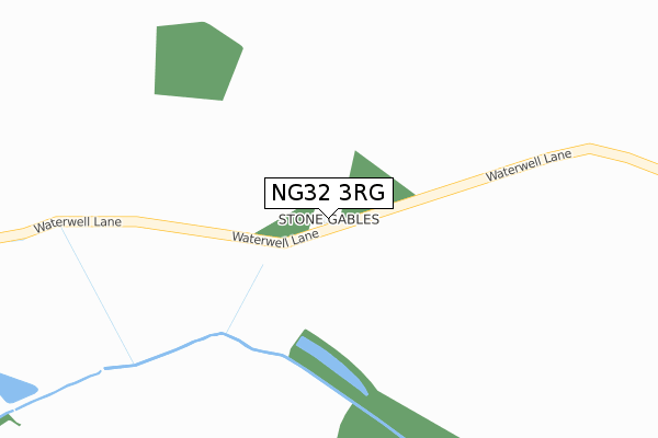 NG32 3RG map - large scale - OS Open Zoomstack (Ordnance Survey)