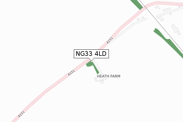 NG33 4LD map - large scale - OS Open Zoomstack (Ordnance Survey)