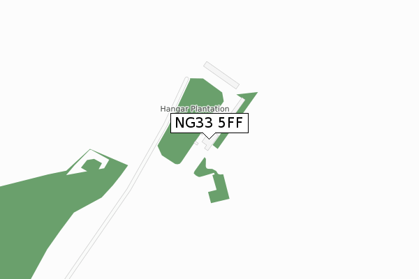 NG33 5FF map - large scale - OS Open Zoomstack (Ordnance Survey)