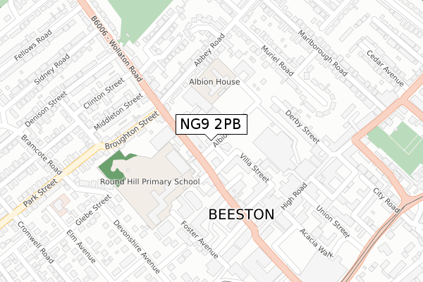 NG9 2PB map - large scale - OS Open Zoomstack (Ordnance Survey)