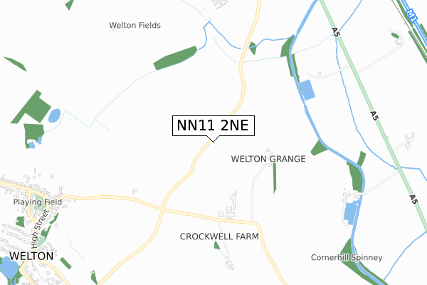 NN11 2NE map - small scale - OS Open Zoomstack (Ordnance Survey)