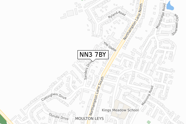 NN3 7BY map - large scale - OS Open Zoomstack (Ordnance Survey)