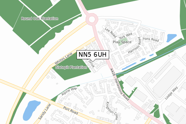 NN5 6UH map - large scale - OS Open Zoomstack (Ordnance Survey)