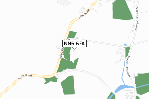 NN6 6FA map - large scale - OS Open Zoomstack (Ordnance Survey)