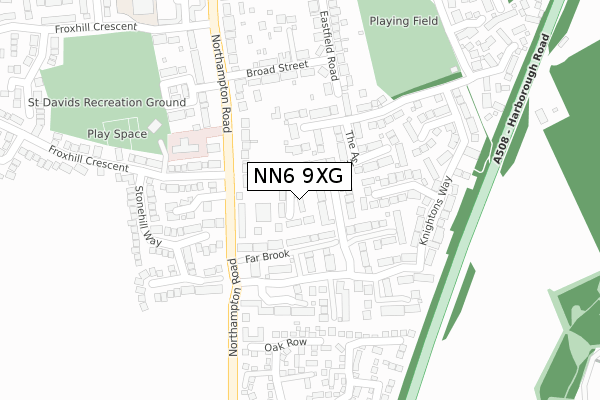 NN6 9XG map - large scale - OS Open Zoomstack (Ordnance Survey)