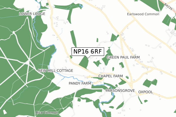 NP16 6RF map - small scale - OS Open Zoomstack (Ordnance Survey)