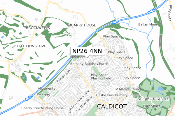 NP26 4NN map - small scale - OS Open Zoomstack (Ordnance Survey)