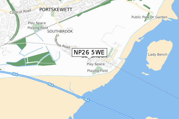 NP26 5WE map - small scale - OS Open Zoomstack (Ordnance Survey)