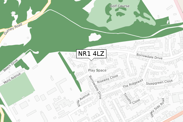 NR1 4LZ map - large scale - OS Open Zoomstack (Ordnance Survey)