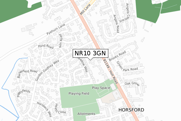 NR10 3GN map - large scale - OS Open Zoomstack (Ordnance Survey)