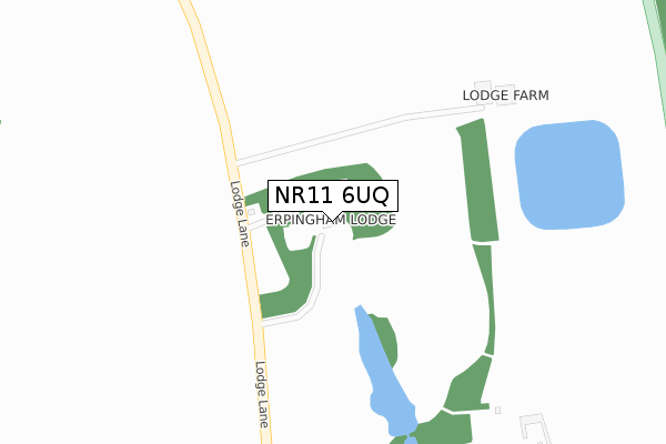 NR11 6UQ map - large scale - OS Open Zoomstack (Ordnance Survey)