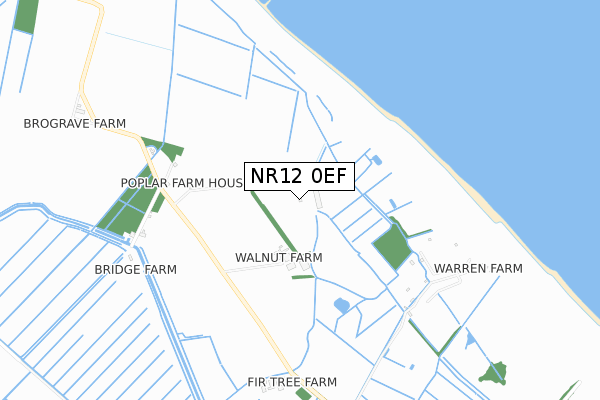 NR12 0EF map - small scale - OS Open Zoomstack (Ordnance Survey)