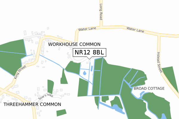 NR12 8BL map - large scale - OS Open Zoomstack (Ordnance Survey)