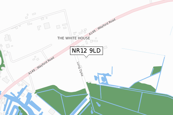 NR12 9LD map - large scale - OS Open Zoomstack (Ordnance Survey)