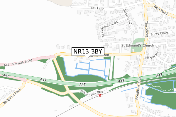 NR13 3BY map - large scale - OS Open Zoomstack (Ordnance Survey)