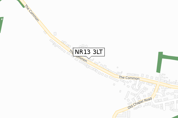 NR13 3LT map - large scale - OS Open Zoomstack (Ordnance Survey)