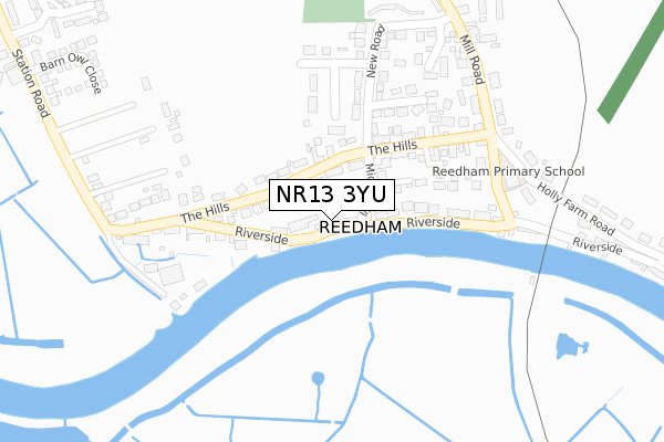 NR13 3YU map - large scale - OS Open Zoomstack (Ordnance Survey)