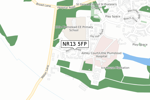 NR13 5FP map - large scale - OS Open Zoomstack (Ordnance Survey)