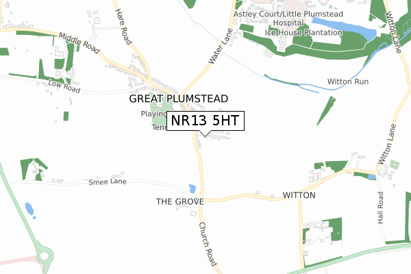 NR13 5HT map - small scale - OS Open Zoomstack (Ordnance Survey)