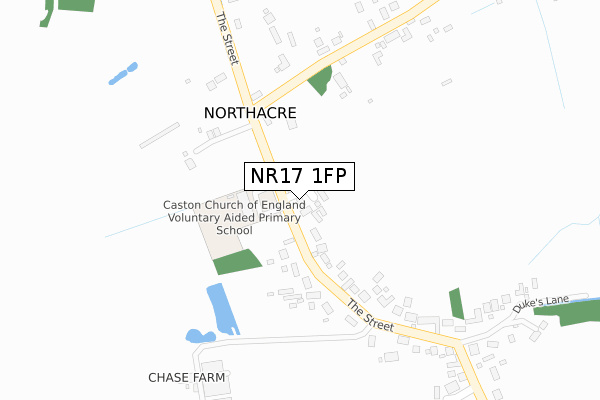 NR17 1FP map - large scale - OS Open Zoomstack (Ordnance Survey)