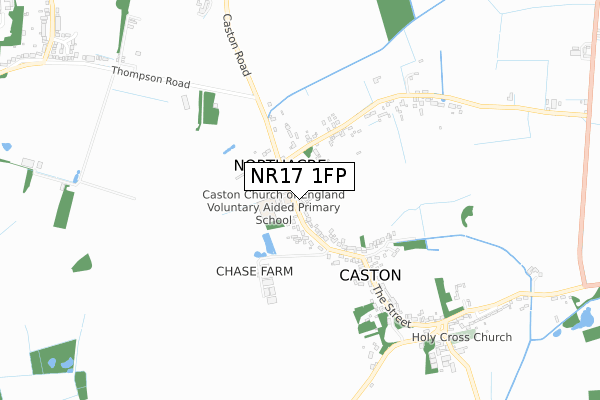 NR17 1FP map - small scale - OS Open Zoomstack (Ordnance Survey)