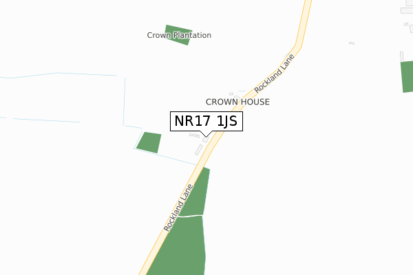 NR17 1JS map - large scale - OS Open Zoomstack (Ordnance Survey)