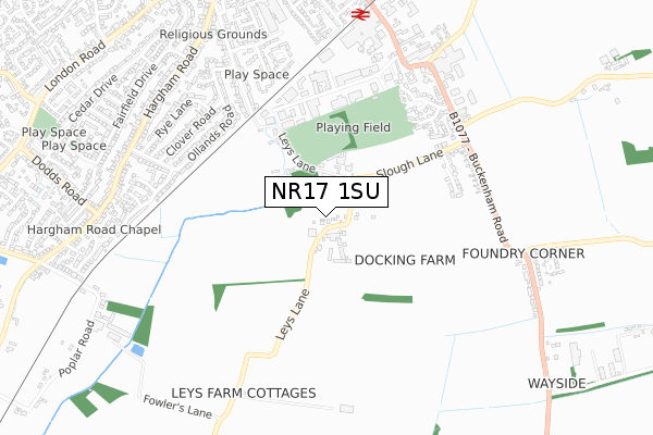 NR17 1SU map - small scale - OS Open Zoomstack (Ordnance Survey)