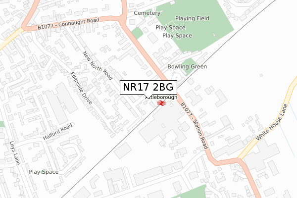 NR17 2BG map - large scale - OS Open Zoomstack (Ordnance Survey)