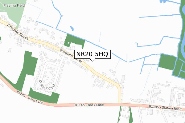 NR20 5HQ map - large scale - OS Open Zoomstack (Ordnance Survey)