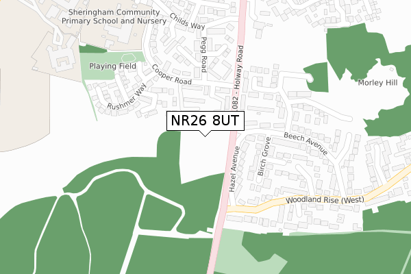 NR26 8UT map - large scale - OS Open Zoomstack (Ordnance Survey)
