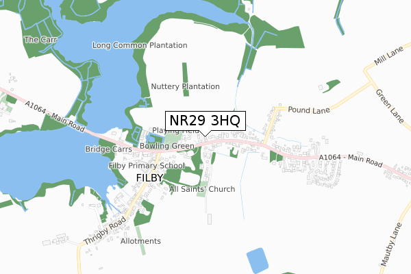 NR29 3HQ map - small scale - OS Open Zoomstack (Ordnance Survey)