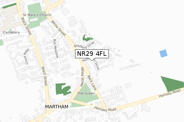 NR29 4FL map - large scale - OS Open Zoomstack (Ordnance Survey)