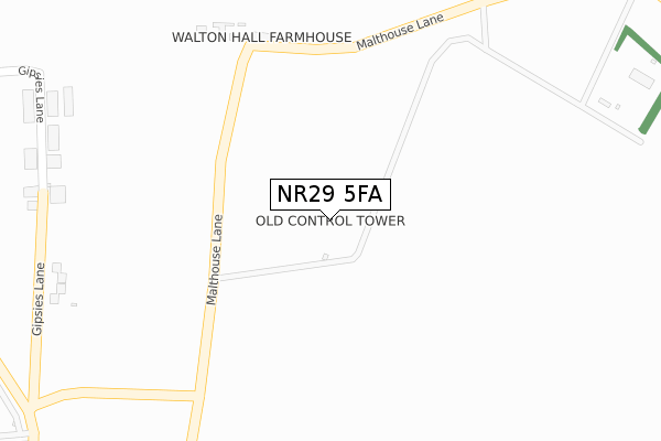 NR29 5FA map - large scale - OS Open Zoomstack (Ordnance Survey)