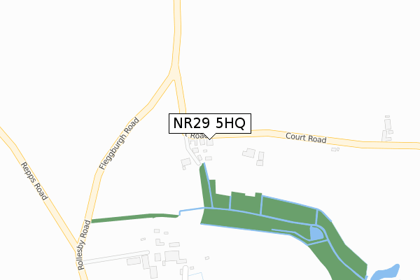 NR29 5HQ map - large scale - OS Open Zoomstack (Ordnance Survey)