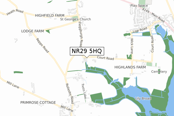 NR29 5HQ map - small scale - OS Open Zoomstack (Ordnance Survey)