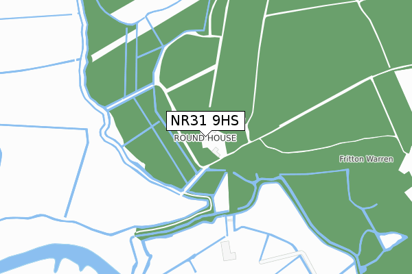 NR31 9HS map - large scale - OS Open Zoomstack (Ordnance Survey)