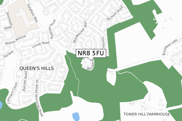 NR8 5FU map - large scale - OS Open Zoomstack (Ordnance Survey)