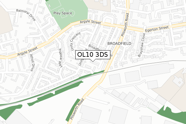 OL10 3DS map - large scale - OS Open Zoomstack (Ordnance Survey)