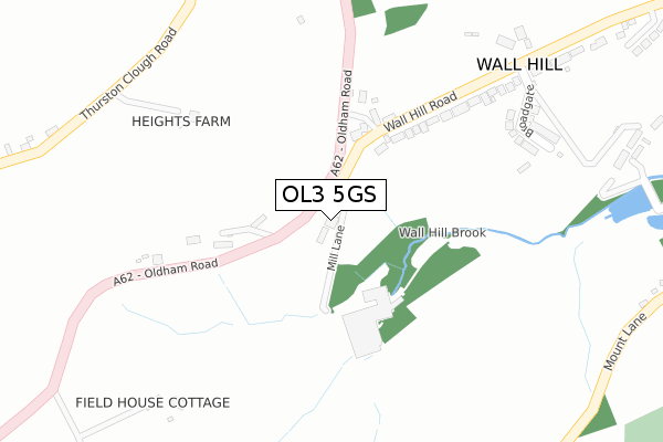 OL3 5GS map - large scale - OS Open Zoomstack (Ordnance Survey)