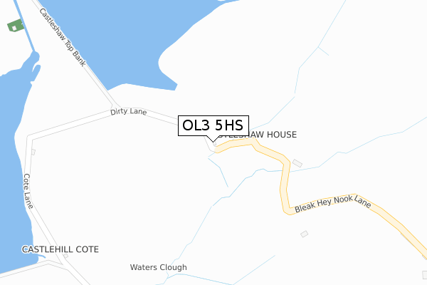 OL3 5HS map - large scale - OS Open Zoomstack (Ordnance Survey)